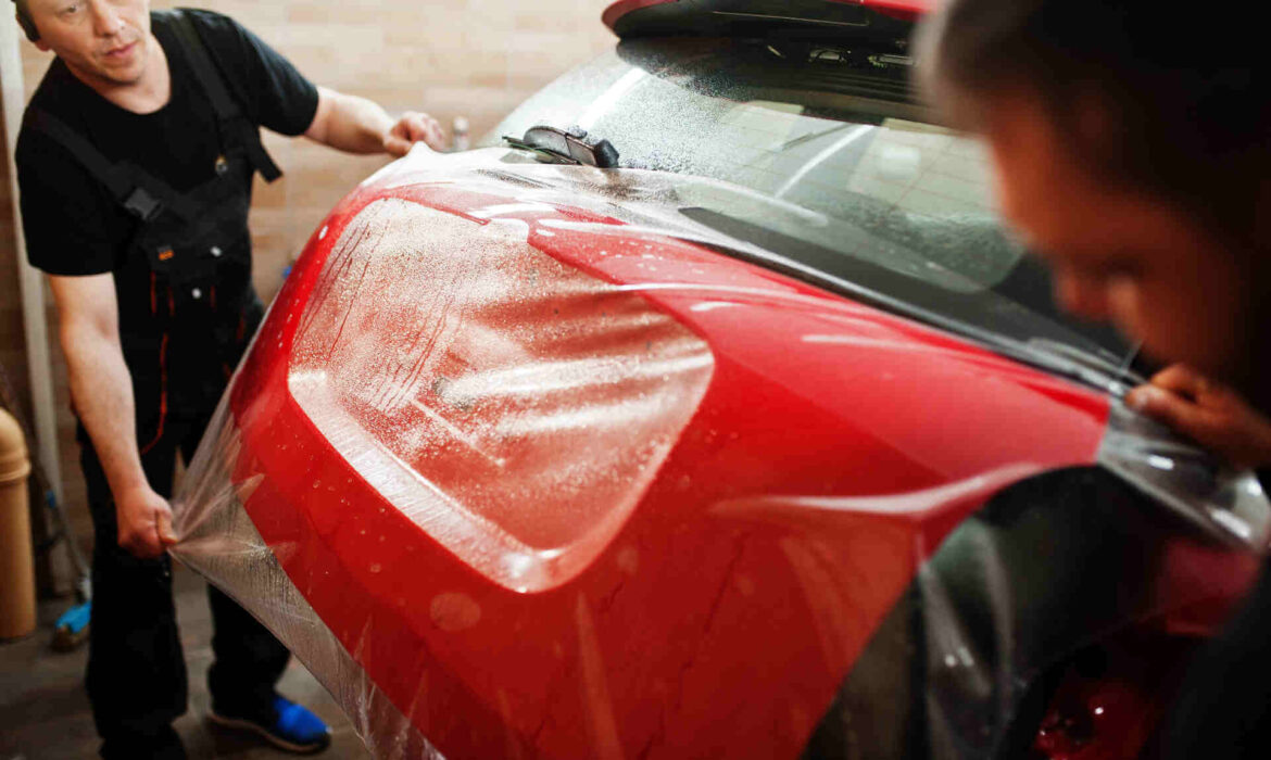 Protection Film Being installed at Water Werkz